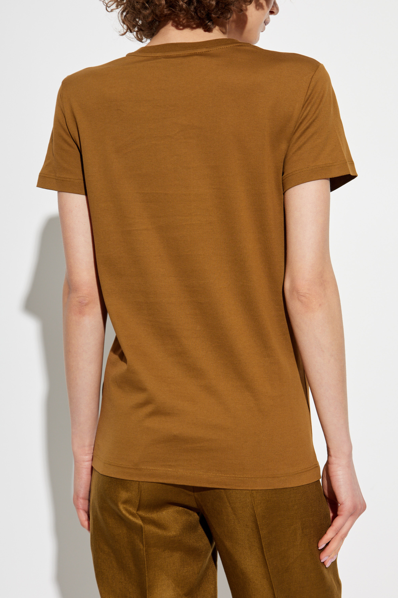 Tシャツ・カットソー MAX MARA Giovane cotton t-shirt Marrone Max Mara マックスマーラ Tシャツ トップス GIOVANE